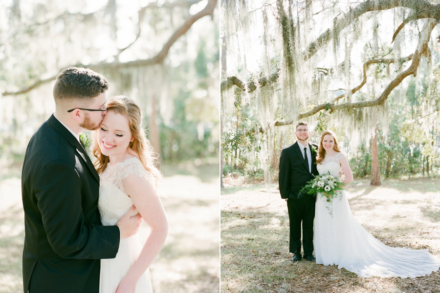 Bride and Groom portraits in the woods