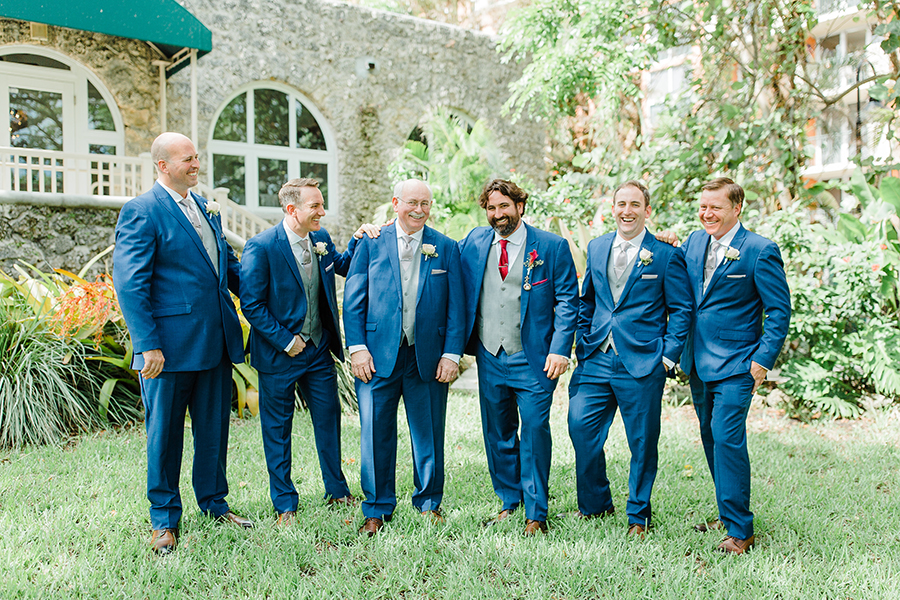 blue groomsmen suits
