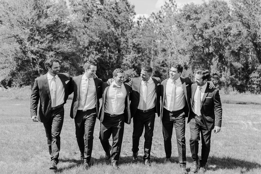 black and white groomsmen picture