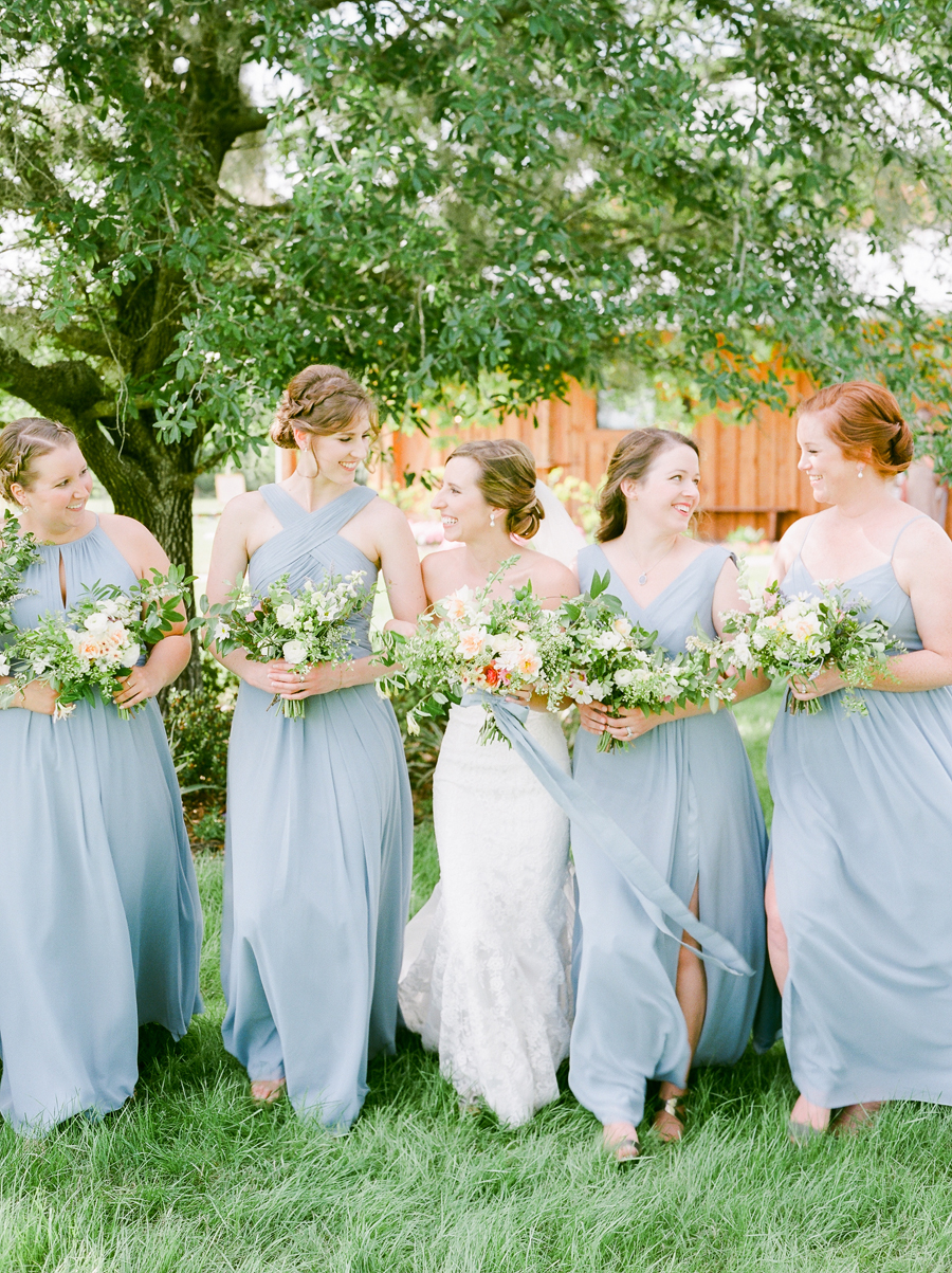dusty blue bridesmaid dresses