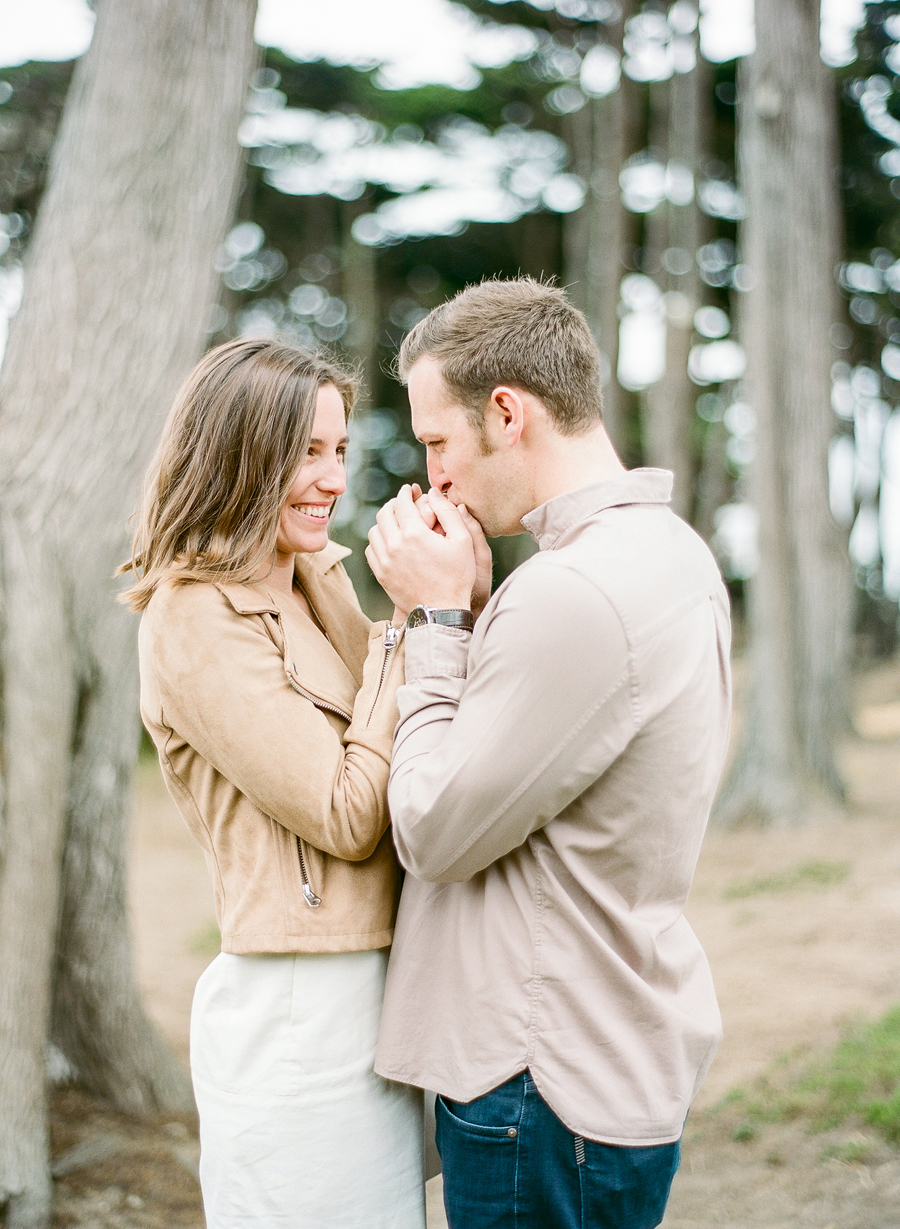 engagement session in the SF woods