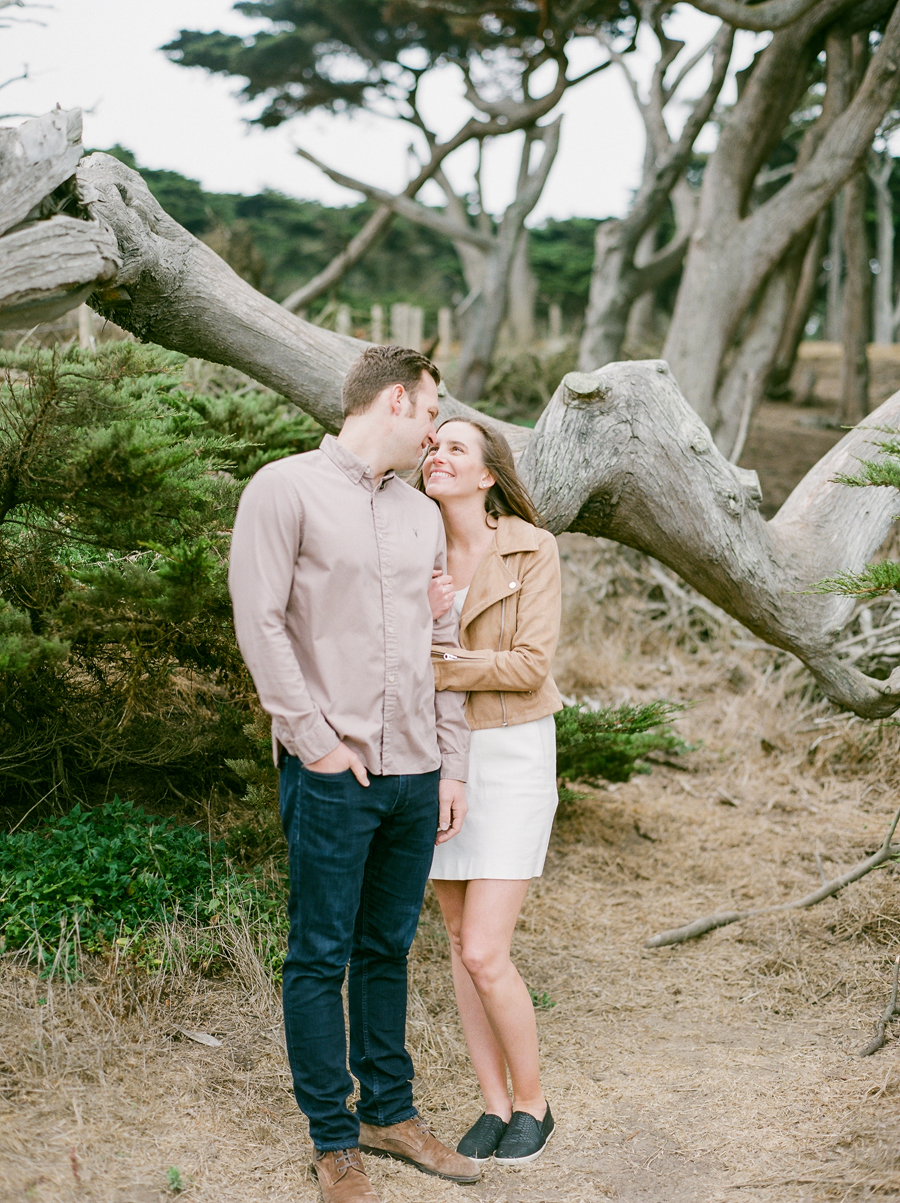 engagement session in the SF woods