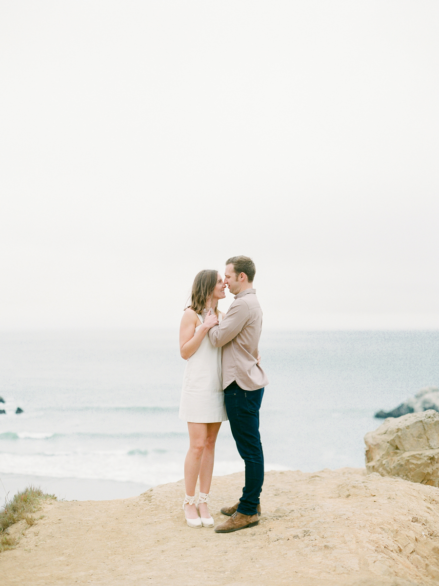 Engagement session at beach cliffs
