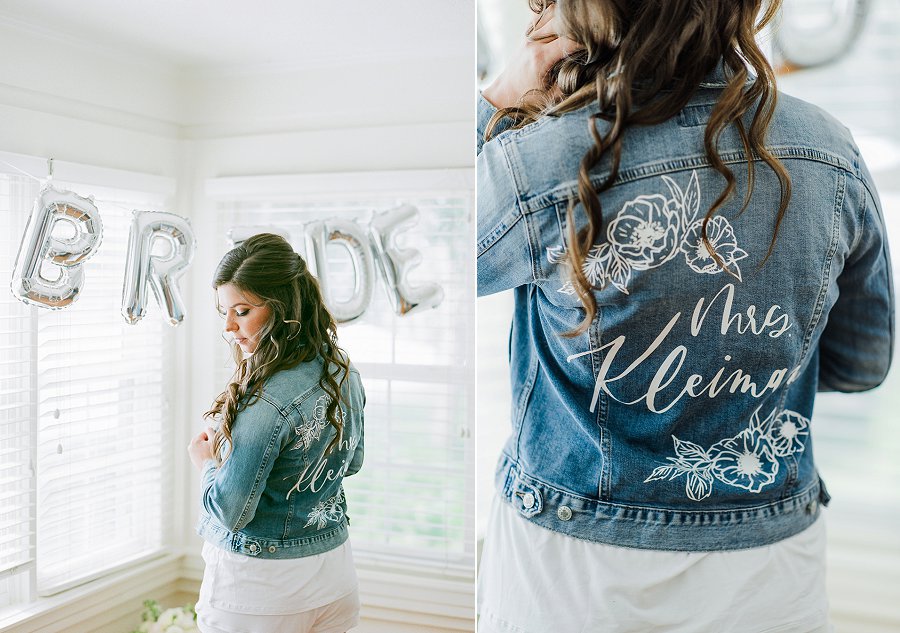 custom jean jacket bridal