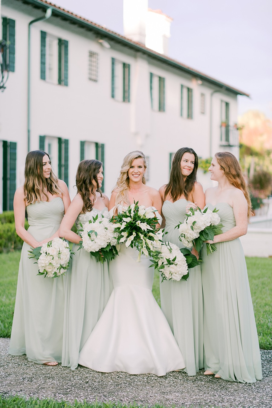 Green bridesmaid dresses 